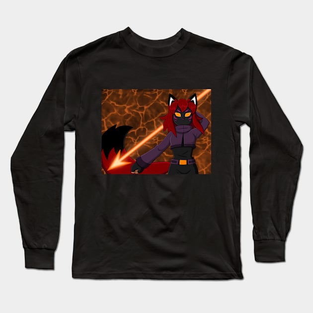 Rubi Spear Long Sleeve T-Shirt by Firestorm Fox